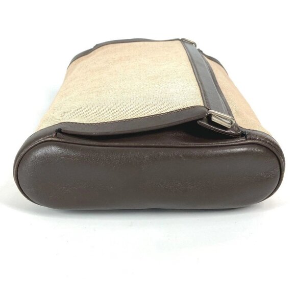 HERMES Equi Pouch Flap Bag Clutch bag Leather/Canvas Beige/Brown - Picture 8 of 15